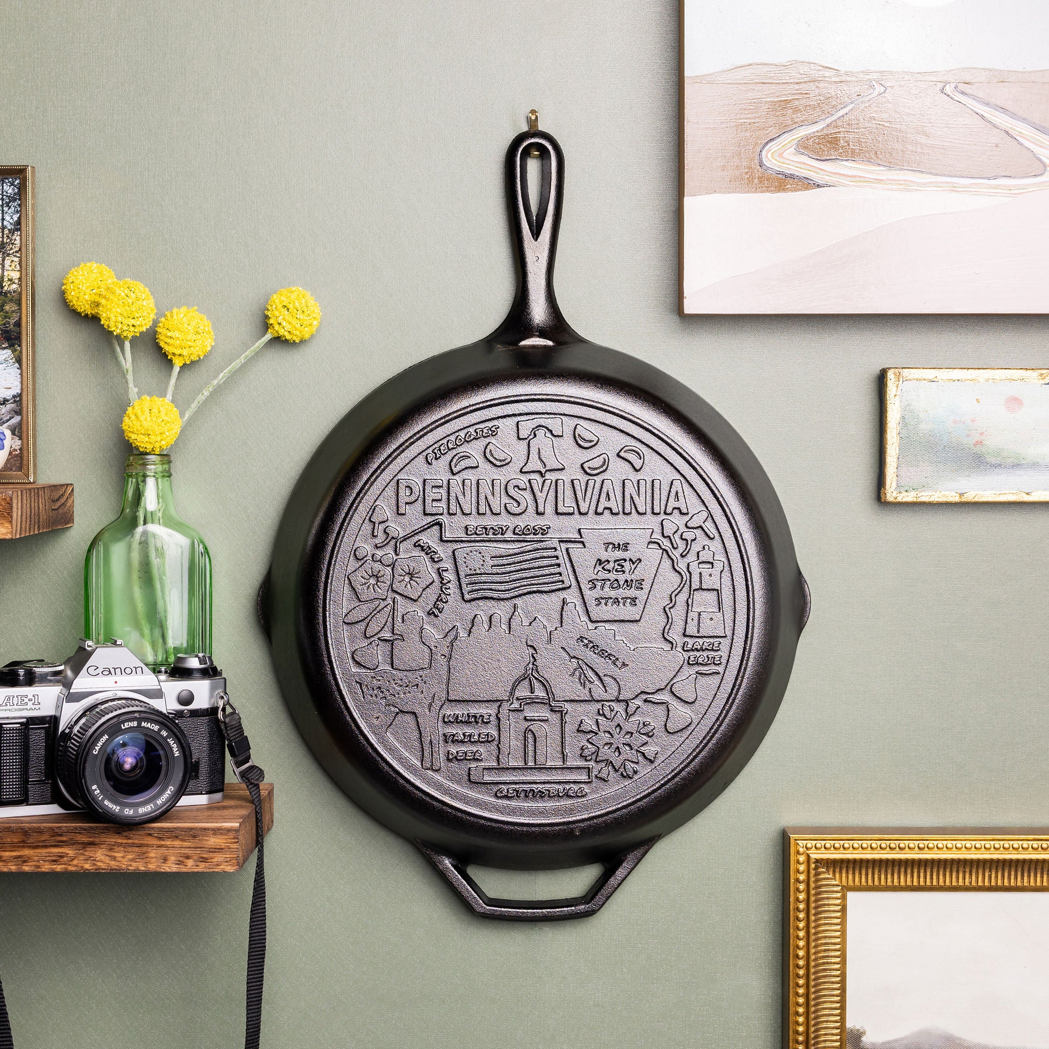 American Road Trip: 12 Inch Seasoned Cast Iron Skillet. Pennsylvania - Image 2