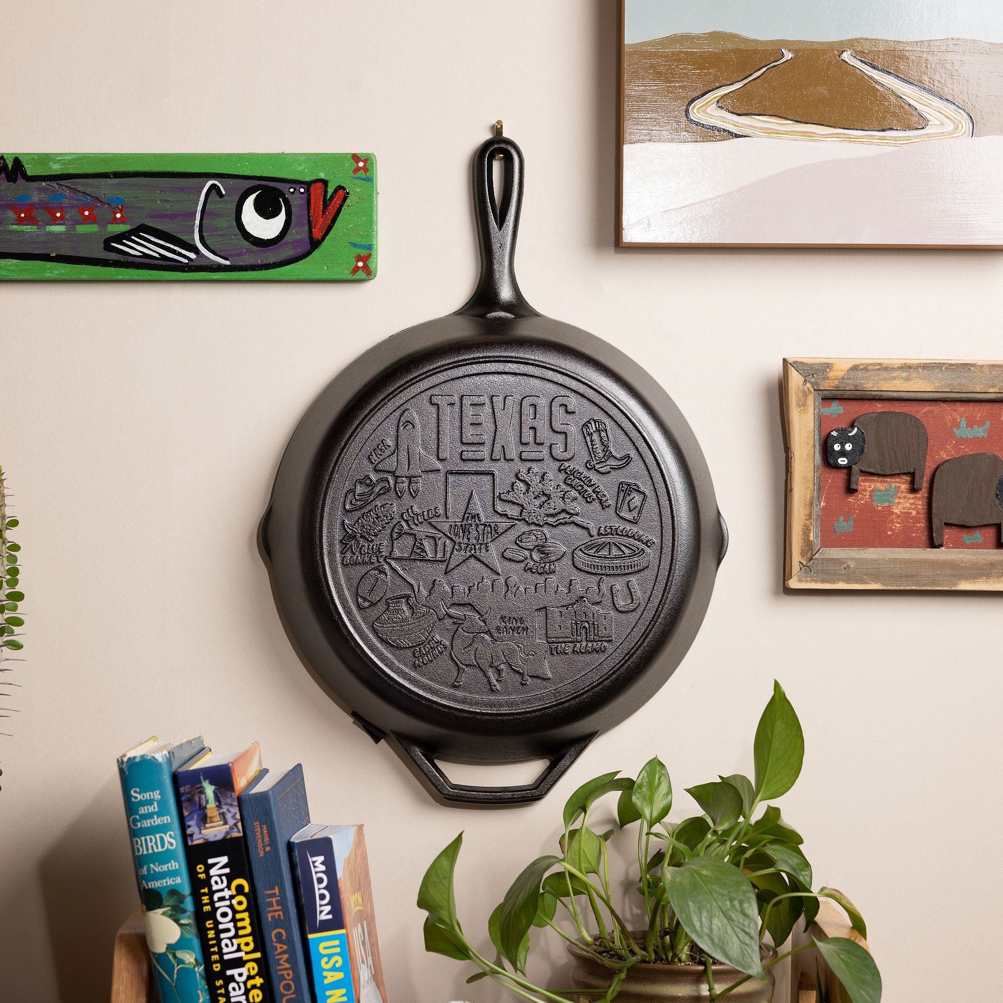 American Road Trip: 12 Inch Seasoned Cast Iron Skillet. Texas - Image 2