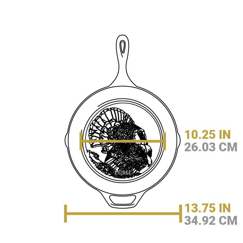 Wildlife Series™ 13.25 Inch Cast Iron Turkey Skillet - Image 7