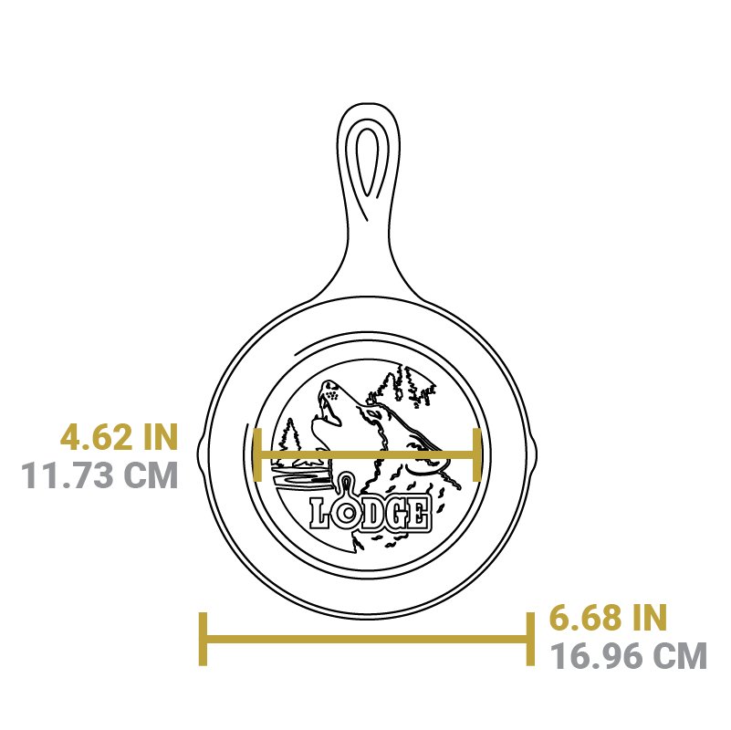 Wildlife Series™ 6.5 Inch Cast Iron Wolf Skillet - Image 6
