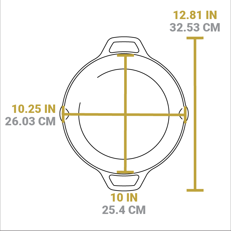Wanderlust 10.25 Inch Cast Iron Dual Handle Camper Pan - Image 7