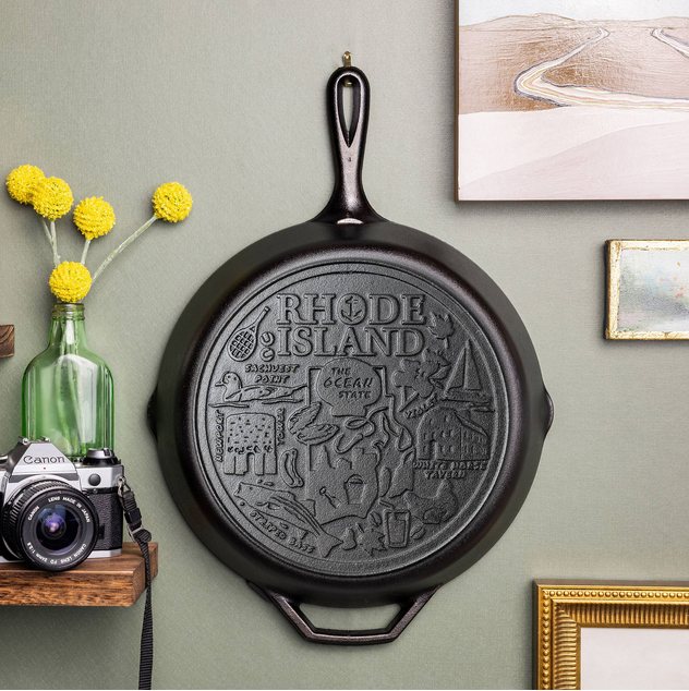 American Road Trip: 12 Inch Seasoned Cast Iron Skillet. Rhode Island - Image 2